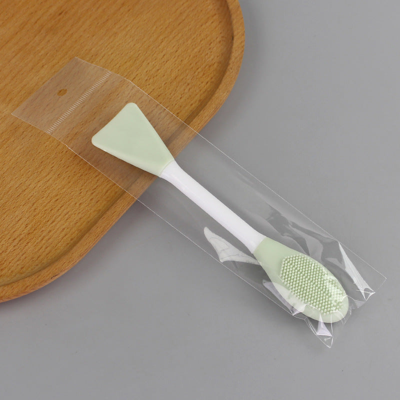 Tpr dual-ended soft gel mask brush - facial cleansing & massage brush, mud mask applicator, soft mask tool, professional brush
