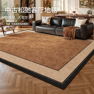Carpet living room french retro no-wash and wipeable medieval style waterproof bedroom sofa floor mat large area full paving