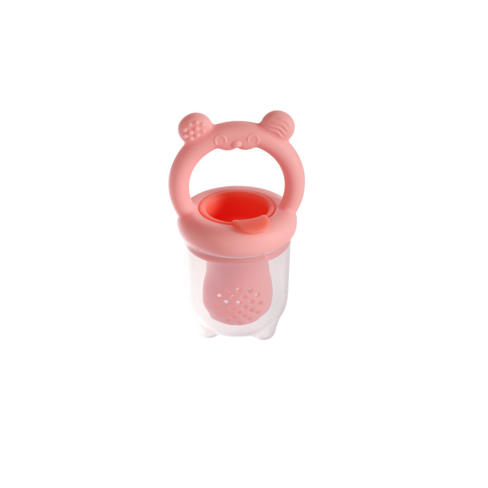 Dongguan manufacturer's new silicone bite Le bear complementary food baking mold baby fruit and vegetable bite Le complementary food device