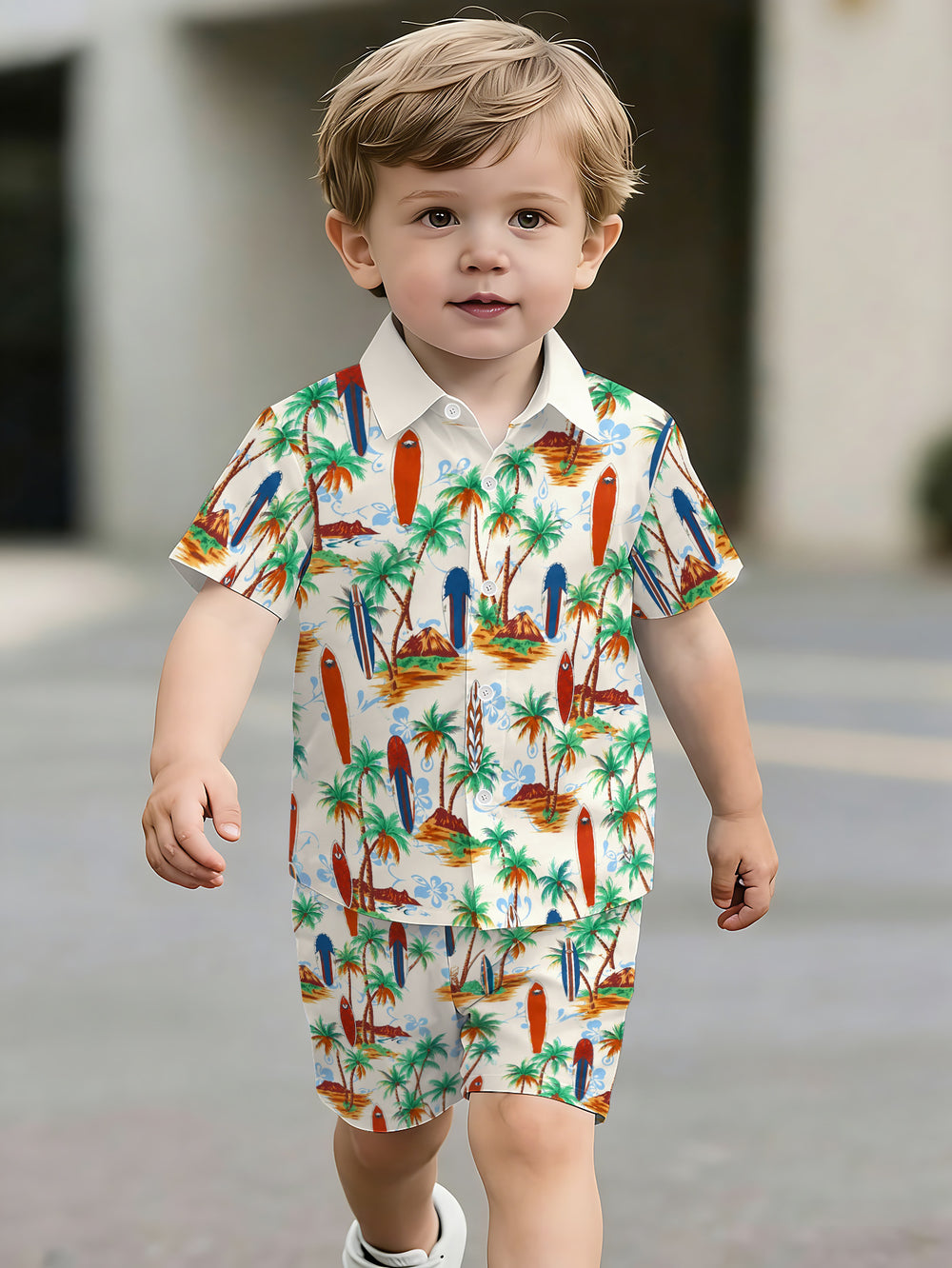hot-selling children's short-sleeved shirt set, casual shirt set, summer simple stripes, dropshipping available