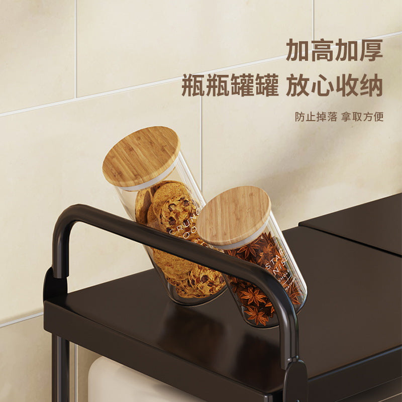 Multi-functional microwave oven rack, kitchen countertop organizer, multi-tier extendable shelf, thickened and sturdy load-bearing support