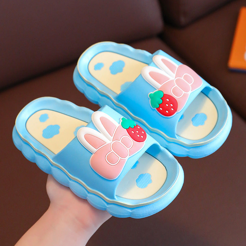 2023 new children's slippers - cute cartoon bowknot design for girls, anti-slip soft sole, wholesale family matching sandals