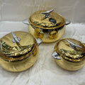 3pcs gold-plated and silver-plated 3-piece thermal insulation box 1l-2l-3.5l