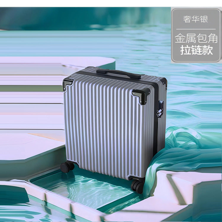 New suitcase, women's candy-colored suitcase, men's universal wheel trolley case, 20-inch boarding case, password bag, one piece.