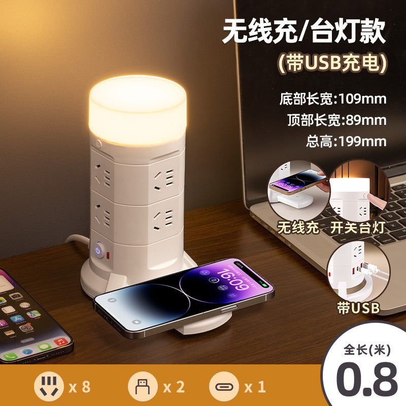 Vertical socket multi-function converter plug strip multi-slot rubik's cubefor homeusb row plug panel multi-hole wiring board