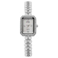 Ouki internet celebrity medieval pearl chain watch women's small mother-of-pearl dial small fragrant style diamond-encrusted women's watch silver