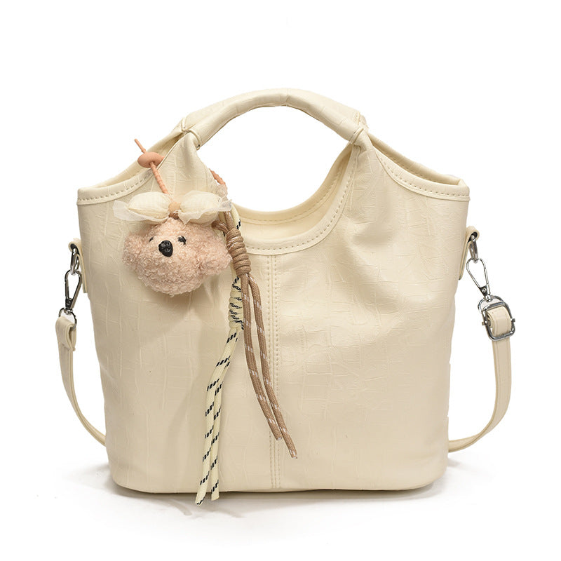 Cross-border high-end handbag women's 2025 summer new versatile messenger bag fashionable commuter shoulder bucket bag