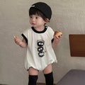 Baby bodysuit  summer thin cartoon soot sprite sleeveless short a-grade skin-friendly baby crawling suit