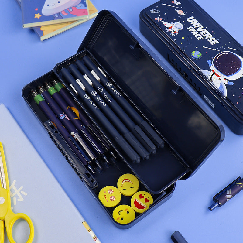 New Xiaozha devil child stationery box boy password pencil case male kindergarten primary school students large-capacity pencil case