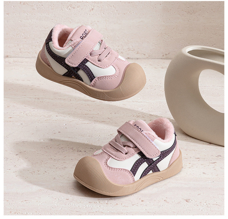 New casual sports shoes for men, women, and children - canvas sneakers, first walker shoes, toddler anti-slip shoes, and insulated winter shoes