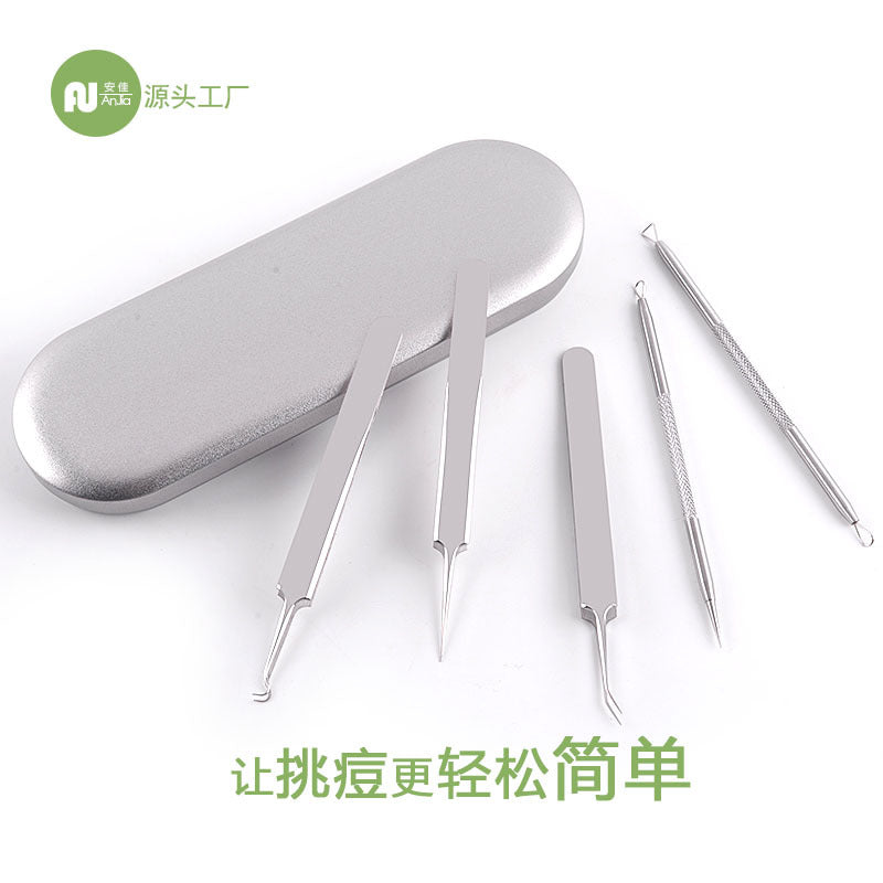 Ready-to-ship blackhead remover kit: includes blackhead extractors, acne pimple pliers, and pimple popping tools for a flawless complexion