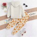 Kids' hoodie set, cross-border hot-selling cartoon animal print girls' fashion hooded sweatshirt and sweatpants set