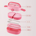 Cute lunch box with dividers, microwaveable bento box for office workers, fruit container, children's spring outing lunch box, picnic box