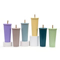 304 stainless steel gold-rimmed straw thermos cup outdoor portable car cooling ice cup car cup coffee cup