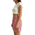 european and american export cross-border slim-fit spicy girl low-rise casual home plaid shorts
