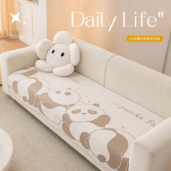 Modern simple chenille sofa cushion, universal special-shaped sofa cover cloth in all seasons, non-slip sofa cushion cloth with a sense of design