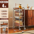 Narrow gap cart - minimalist, light luxury floor storage rack - living room snack organizer - ultra-slim, movable storage for tight spaces