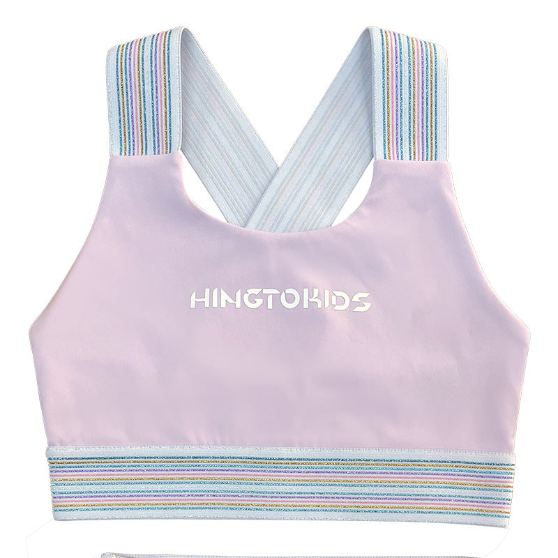 Combat girl comfortable high elastic webbing kids yoga clothes training quick-drying kids tight running fitness clothes