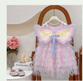 summer girls' dress - kids' rainbow winged gown tulle skirt puffy princess dress - clearance sale (limited sizes available)
