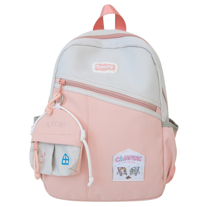 College student schoolbag, junior high school student backpack, women's summer Korean style fashion, large capacity and light high school travel backpack tide