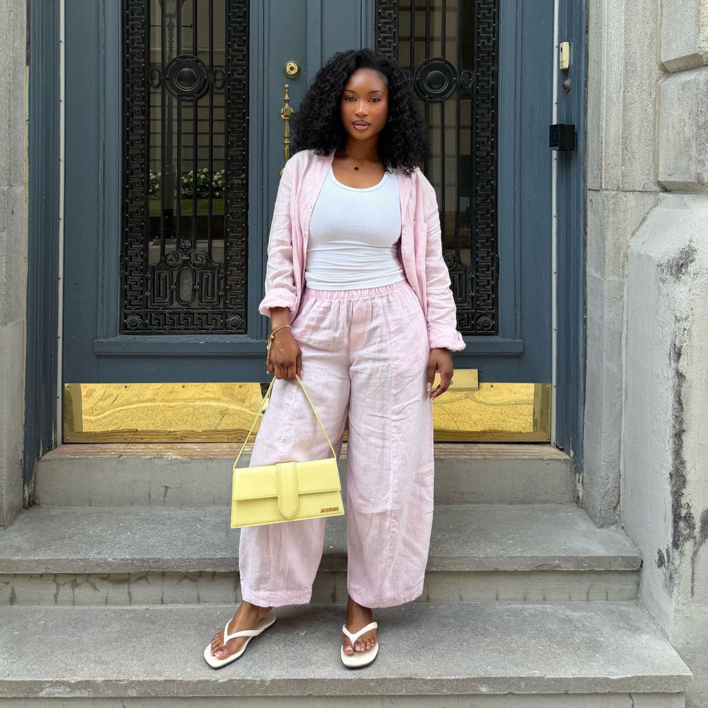 European and american cross-border women's fashion:  summer new collection - stylish casual turn-down collar long sleeve shirt and high-waisted tie-waist pants set