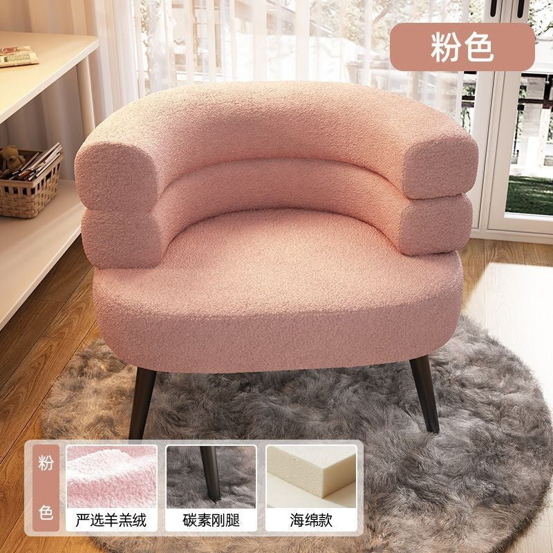 Lazy sofa chair popularbobo cashmere bedroom makeup chair casual modern living room single sofa dressing chair