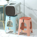 European style fashionthickened plastic stool cut out style bath stool stackable four-color high stool adult home cooked rubber stool