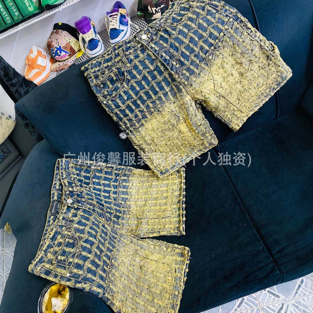 Men's jeans shorts wholesalenew arrivalmenjeans shorts half length pantsin stock wholesale