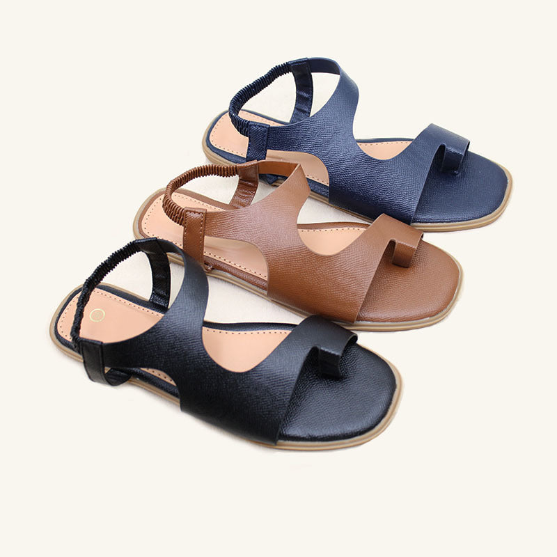 Factory high-quality Ladies sandals set toe sandals Ladies summer flat-soled Roman shoes