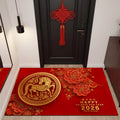 2026 year of the horse new year spring festival red doormat festive entrance mat entrance foot mat dust removal doorway carpet