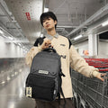 Backpack american classic small label classy school bag junior high school students casual travel couple college students fashioncasual
