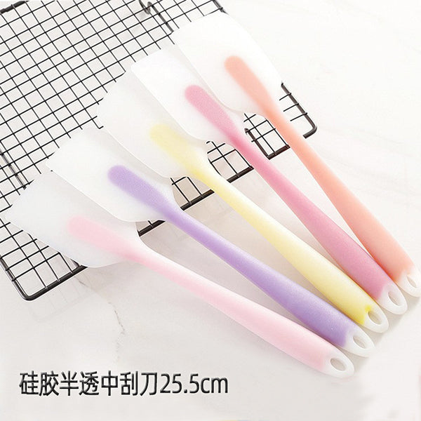 Free shipping silicone large baking integrated cake cream spatula spatula scraper stirring tool scraper semi-transparent color