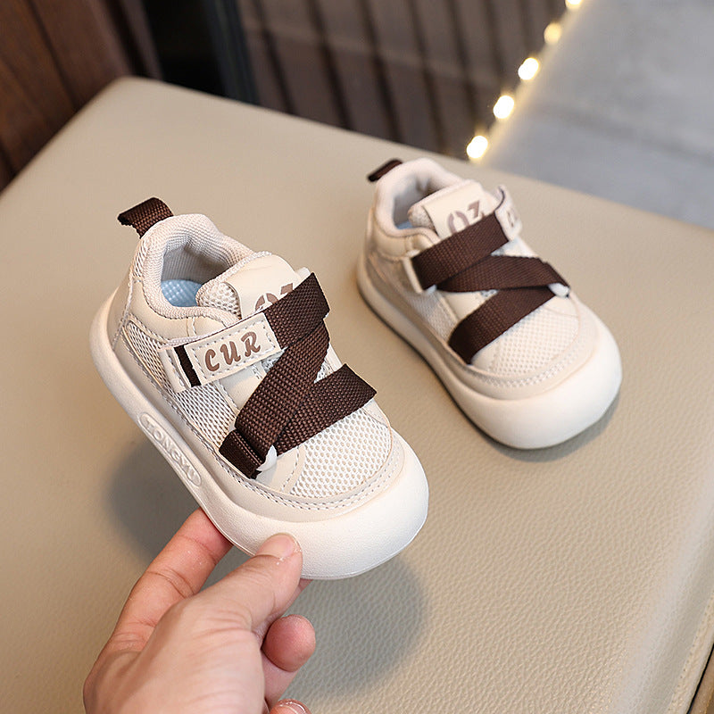 spring new arrivals: lightweight and breathable athletic running shoes for boys, korean style minimalist and versatile sneakers for girls