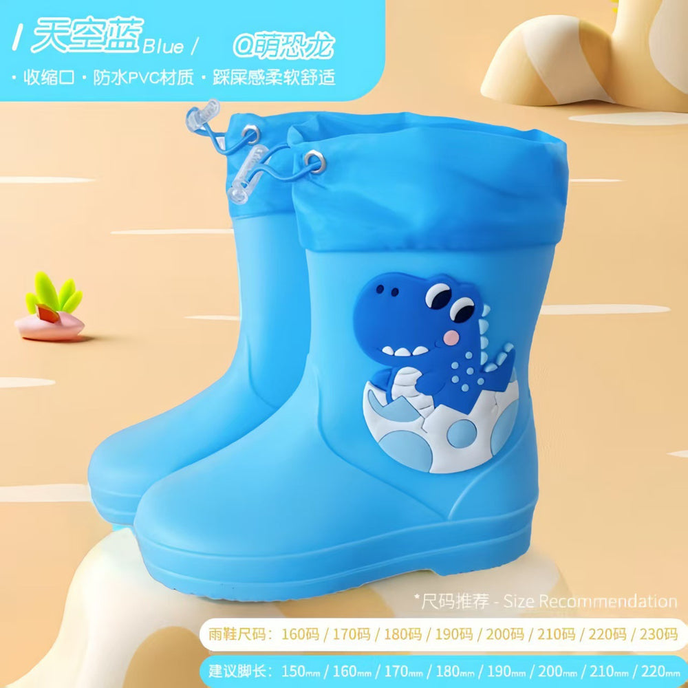 New cartoon waterproof rain boots for kids - boys, girls, toddlers, and preschoolers - rubber rain boots, short boots for outdoor use, kindergarten footwear