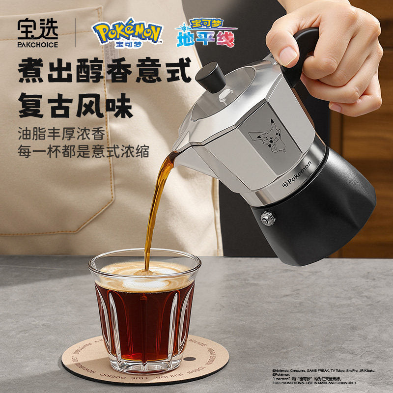 Pokémon moka pot double valve third generation supercharged coffee pot italian for home outdoor espresso machine souvenir