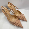 2026 summer new french pointed-toe nude stiletto heel sandals - sexy patent leather women's v-band heels