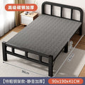 Foldable bed single bed portablefor home reinforced thickened iron frame dormitory double bed rental house simple small bed hard board