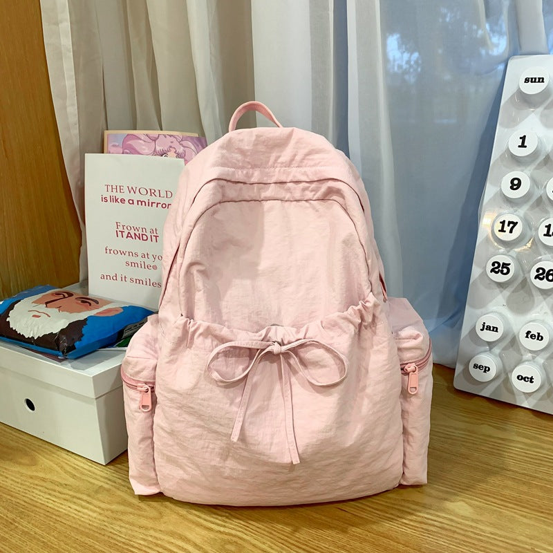 New trendy junior high school student schoolbag fashionable versatile small fresh backpack large capacity commuter travel backpack