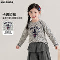 Girls' cartoon print top - new fashionable and versatile autumn long-sleeve sweet style t-shirt base layer - wholesale