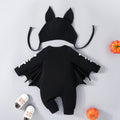european and american spring/autumn new baby & toddler halloween bat print crew neck long sleeve romper - ready to ship, dropshipping available