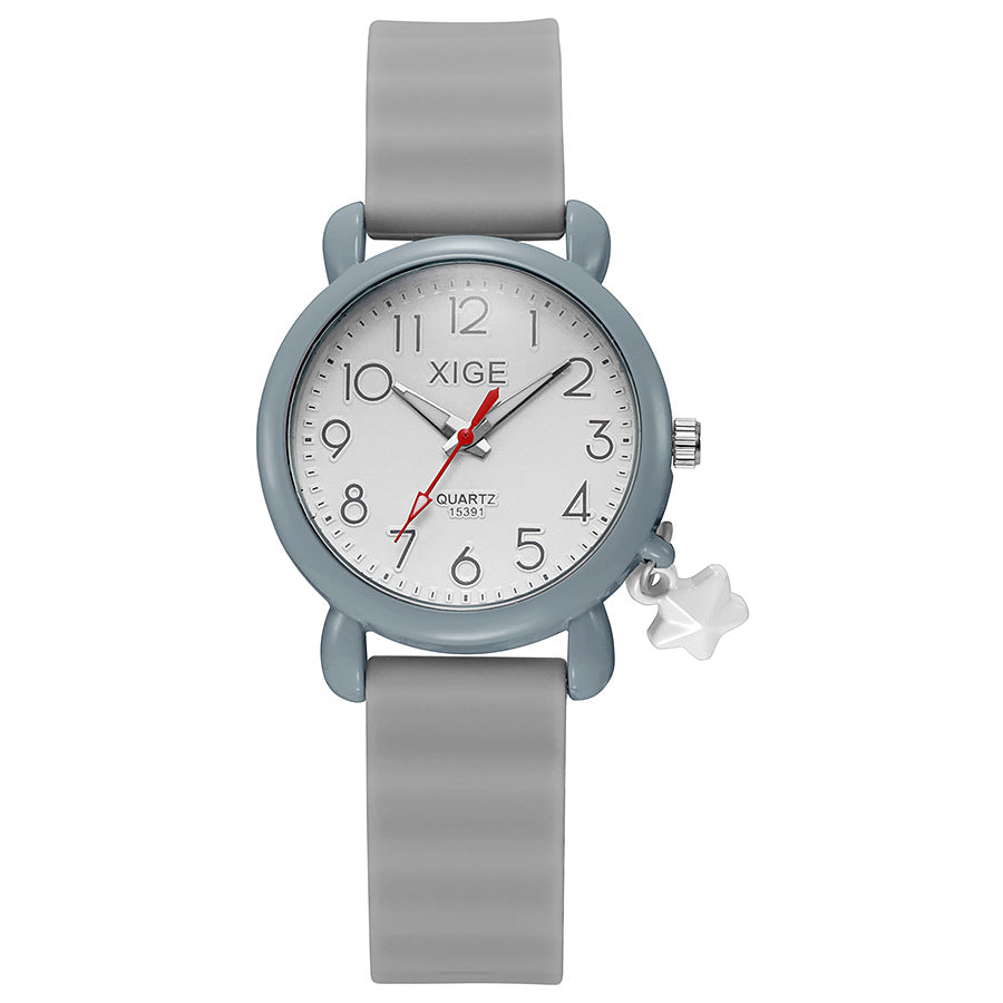 New arrival exam-specific kids quartz watch women's high-looking waterproof student niche style forest style retro women's watch