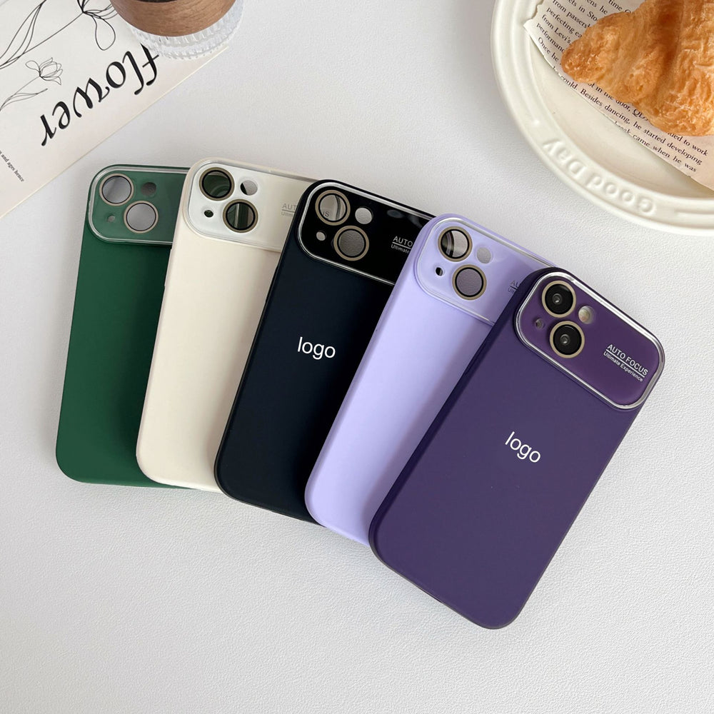 Premium large view camera lens protector case for apple 15 pro max, 12, liquid silicone iphone 13 & 14