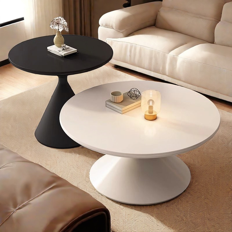 Cream style coffee table for homenormcore living room small apartment modern casualclassy round coffee table