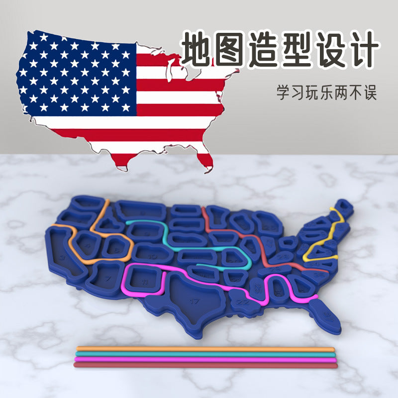 Cross-border Sensory Activity Board Silicone Decompression Toy Educational Children's Sensory Activity Decompression Board