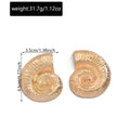 Wholesale alloy seashell earrings - european & american style, ocean-inspired studs, women's fashion, vintage geometric threaded statement earrings