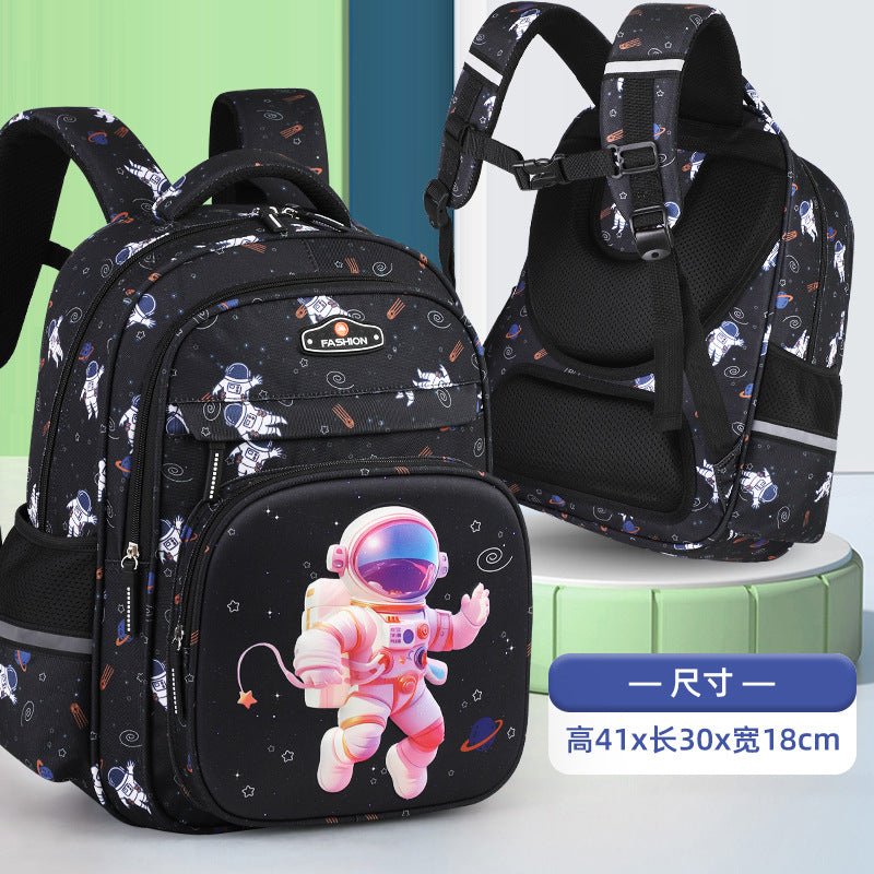 New arrival cartoon 3d elastic fabric large capacity primary school student schoolbag stereo burden reduction spine protection lightweight backpack