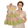 Girls' summer floral print princess dress - new  butterfly design - stylish and ethereal fairy dress for little girls