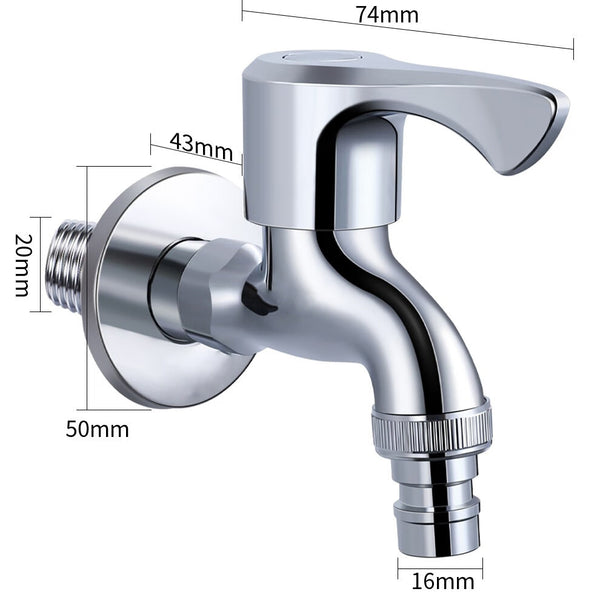 Pure copper washing machine faucet wholesale brass quick opening net nozzle pointed nozzle lengthened special thread silent small faucet