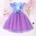 Girls' (toddler) dress, summer flutter sleeve fish scale mesh