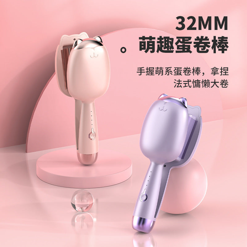 Cross-border cat paw 32mm cute fun egg roll stick mini Internet celebrity small curling iron girls dormitory lazy curling iron